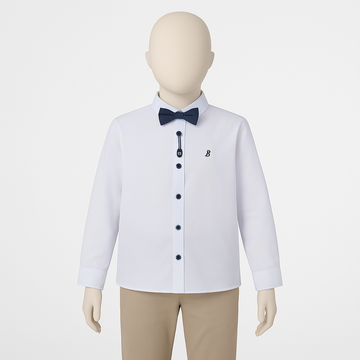 Elegant shirt with bow tie for boy white Breeze G455-2425-3
