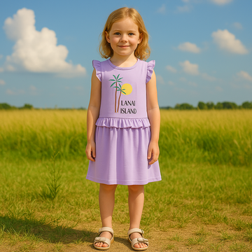 Girls' purple ruffle dress Mini Word 17056-13525