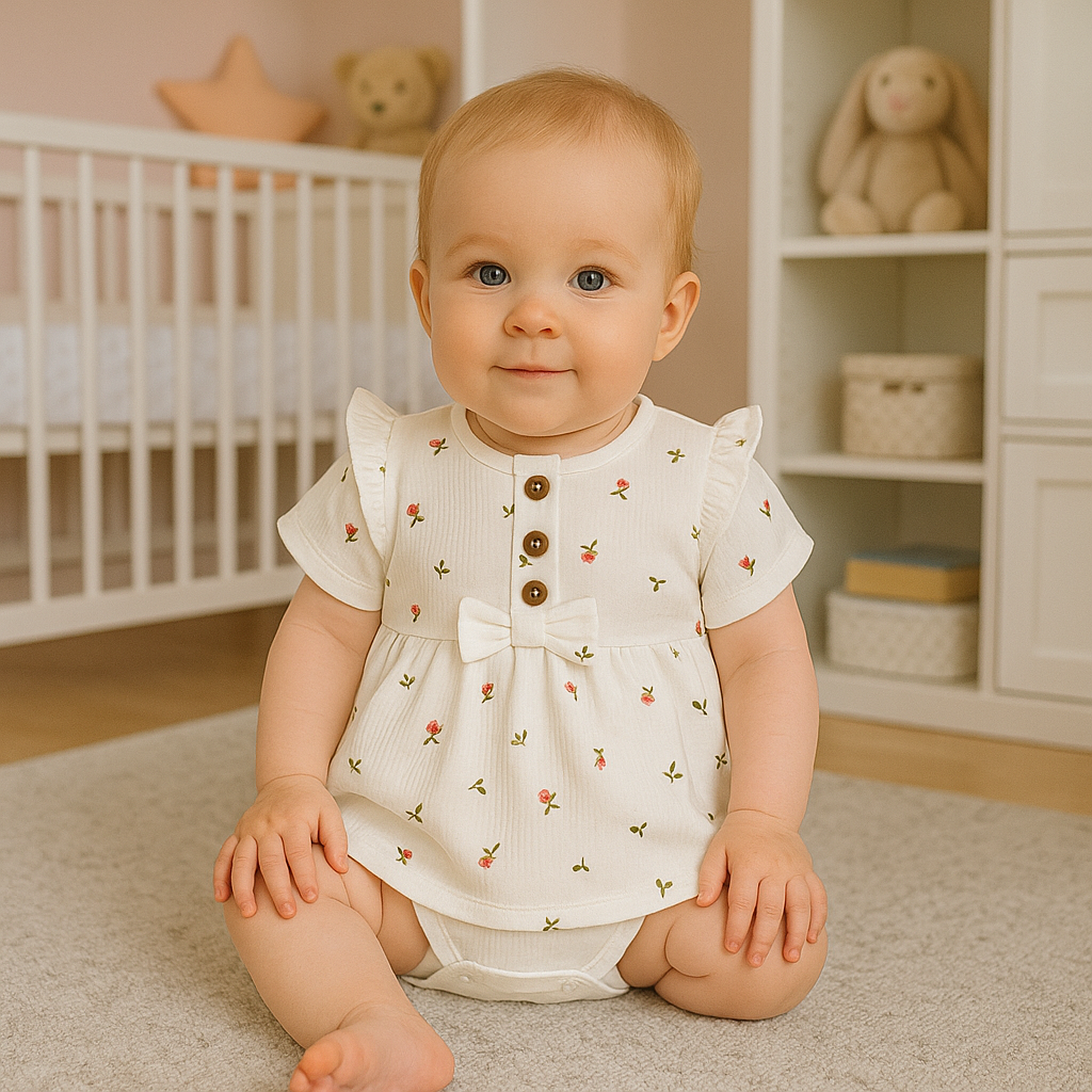 Girl's dress-body cream Nafitto 1445-16525-28