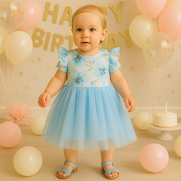 Blue tulle dress for girls Guliwerkids 2819-6525