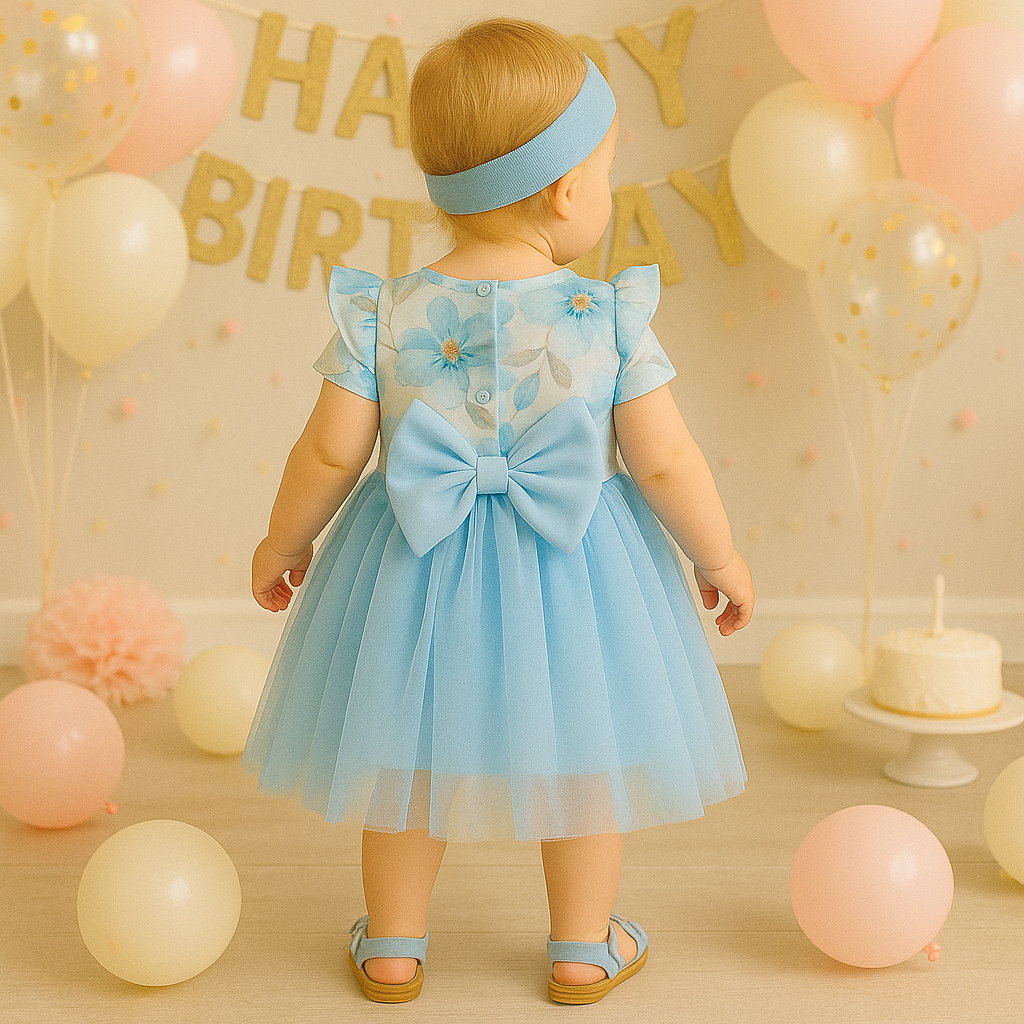 Blue tulle dress for girls Guliwerkids 2819-6525