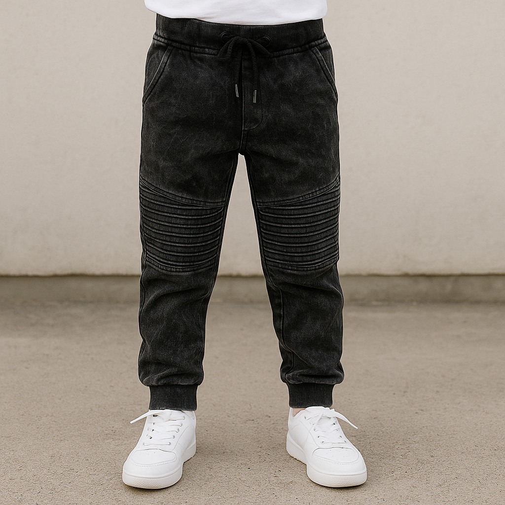 Boys black distressed trousers BoyBoy 423-27-28425