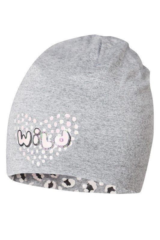 Czapka MARYLA dwustronna dla dziewczyn Broel kolor szary/róż -  - #tag1# - #tag2# - #tag3# - #tag4#