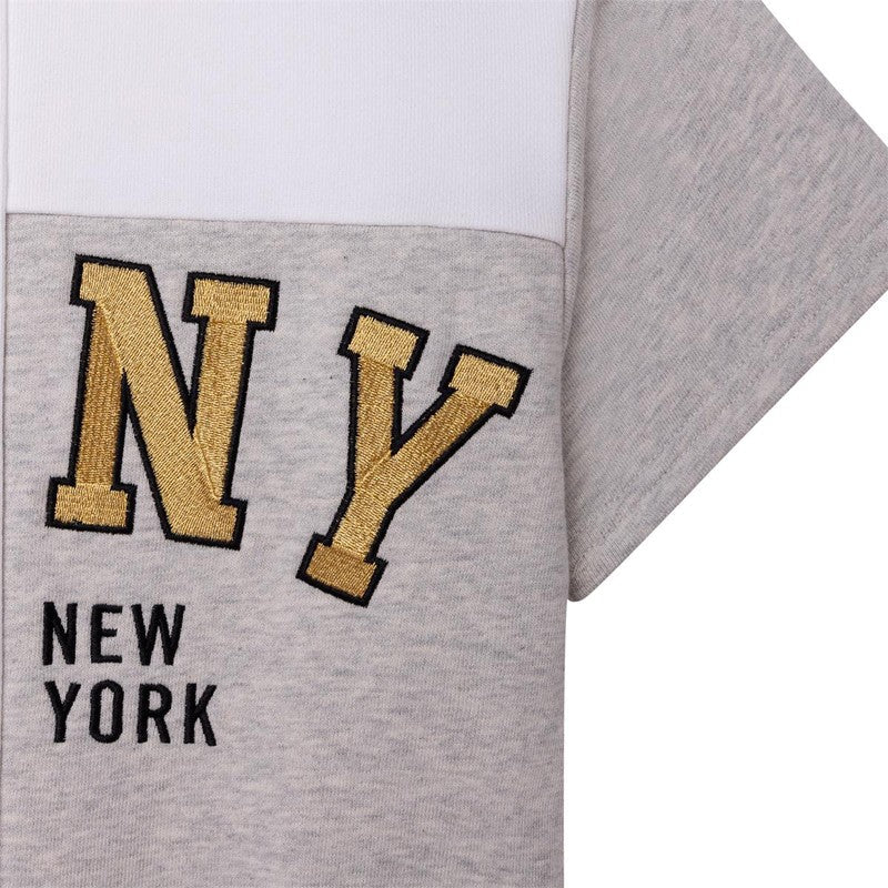 DKNY D32818-C13 Sukienka sportowa dziewczęca kolor szary -  - #tag1# - #tag2# - #tag3# - #tag4#