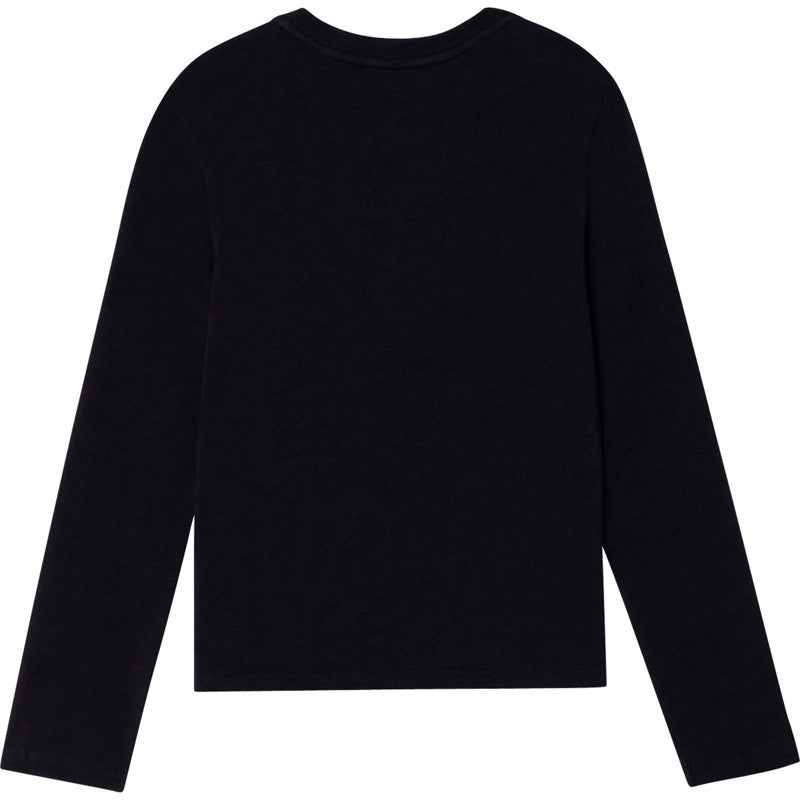 DKNY D35R57-09B Koszulka z długim rękawem dziewczęca kolor czarny -  - #tag1# - #tag2# - #tag3# - #tag4#