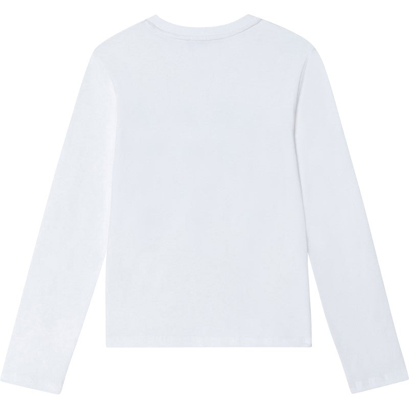 DKNY D35R57-10B Koszulka z długim rękawem dziewczęca kolor biały -  - #tag1# - #tag2# - #tag3# - #tag4#