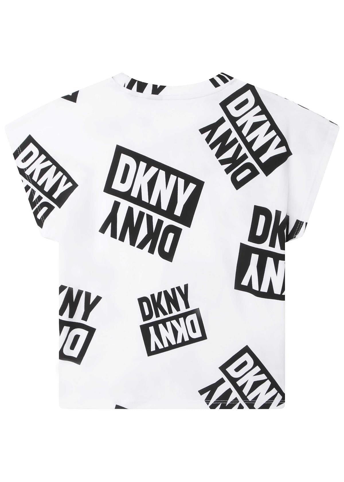 DKNY D35S84-N50 Bluzka dziewczynka kolor biały -  - #tag1# - #tag2# - #tag3# - #tag4#