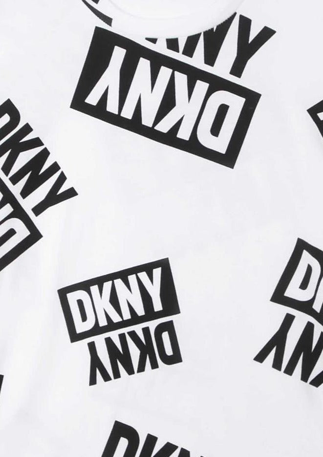 DKNY D35S84-N50 Bluzka dziewczynka kolor biały -  - #tag1# - #tag2# - #tag3# - #tag4#