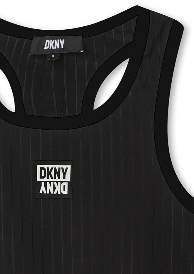 DKNY D35S91-09B Top koszulka na ramiączkach dziewczynka kolor czarny -  - #tag1# - #tag2# - #tag3# - #tag4#