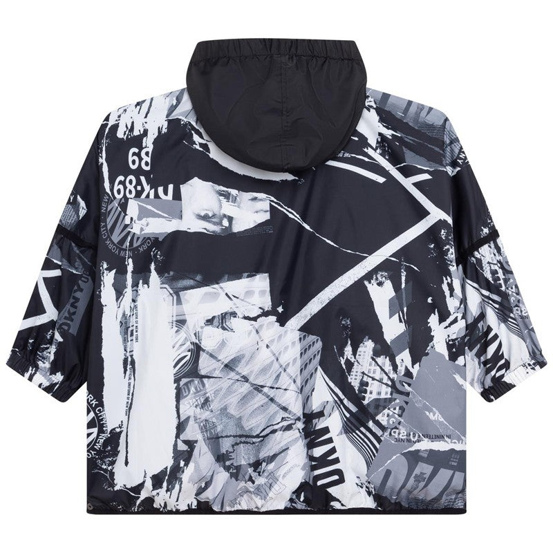 DKNY D36658-N50 Wiatrówka dwustronna dziewczęca kolor biało-czarny -  - #tag1# - #tag2# - #tag3# - #tag4#