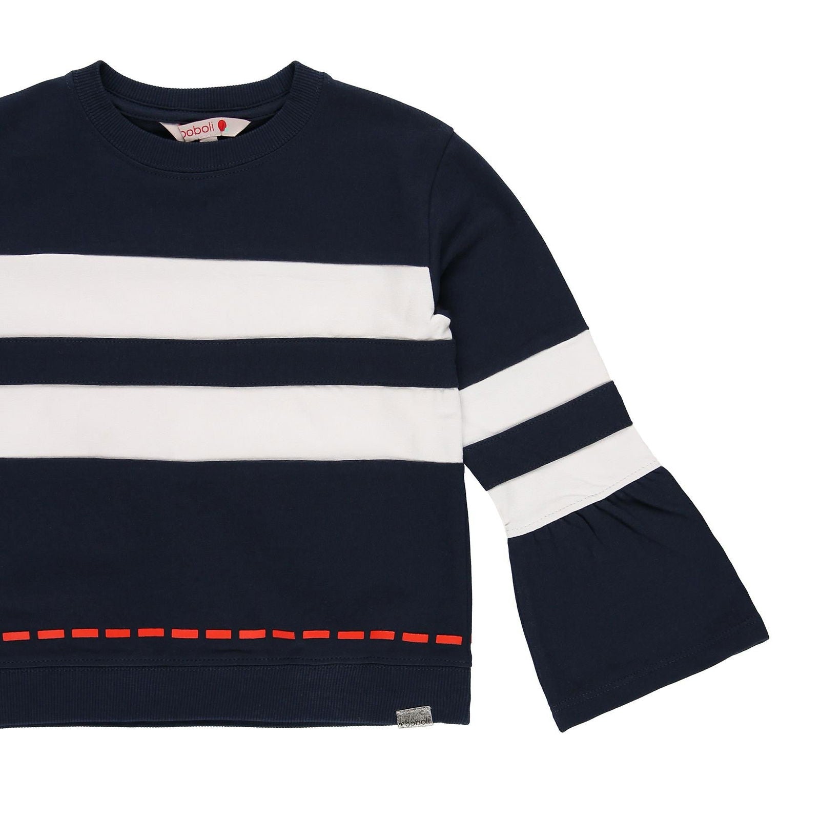 Dzianinowa bluza dla dziewczynki Boboli 459154-2440 kolor granat -  - #tag1# - #tag2# - #tag3# - #tag4#