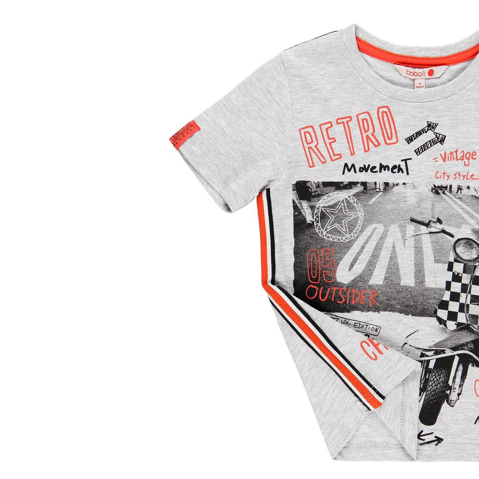 Dzianinowa koszulka dla chłopca Boboli 509138-8018 kolor szary melanż -  - #tag1# - #tag2# - #tag3# - #tag4#