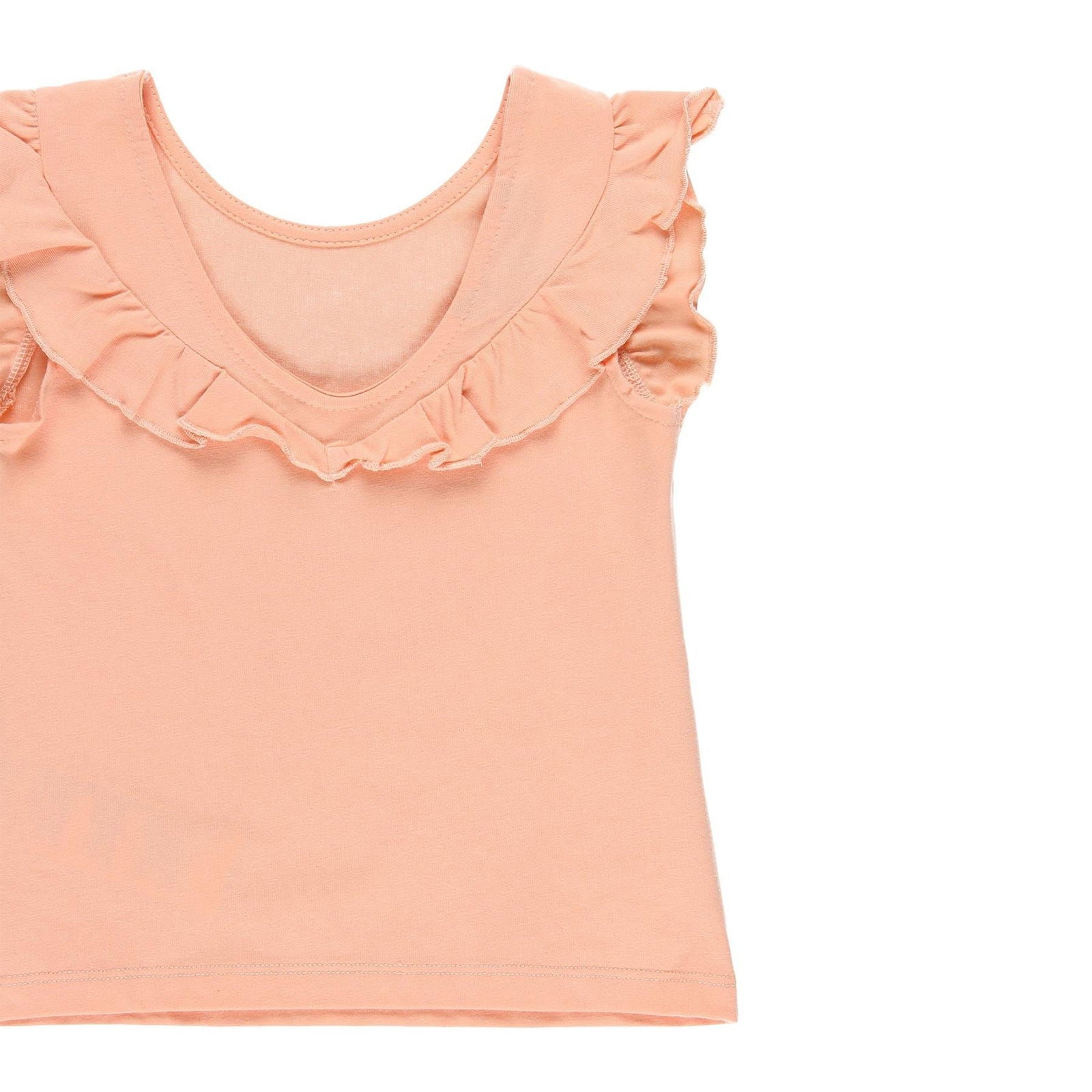 Dzianinowa koszulka dla dziewczynki Boboli 499035-3665 kolor brzoskwinia -  - #tag1# - #tag2# - #tag3# - #tag4#