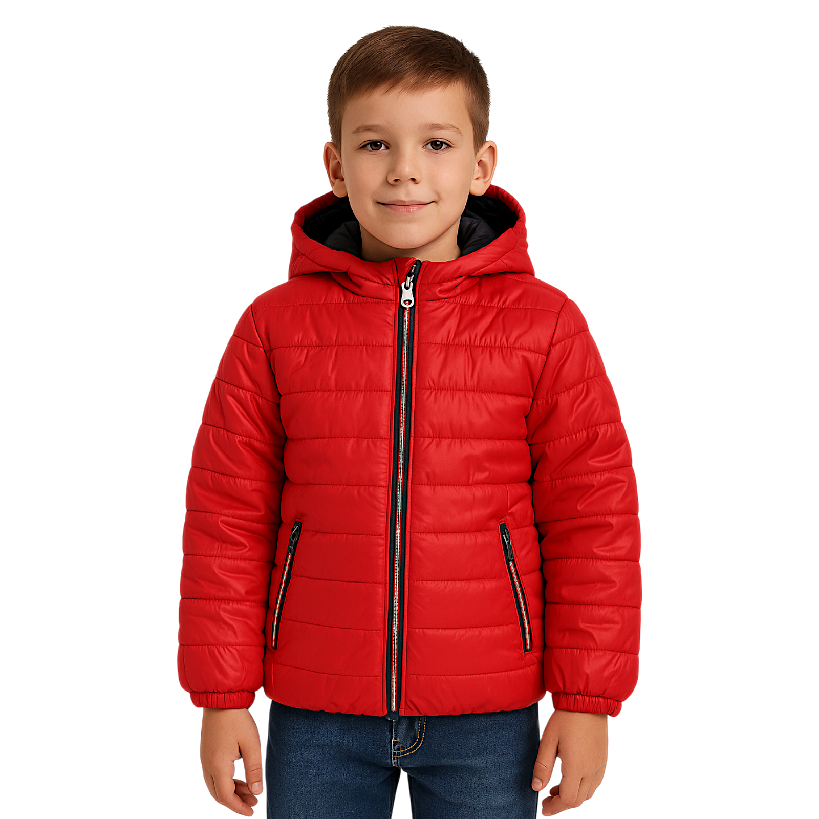 Boy's quilted transition jacket red F26 2035-17-14325-18
