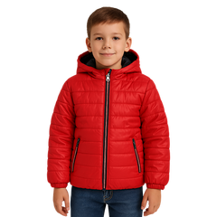 Boy's quilted transition jacket red F26 2035-17-14325-18