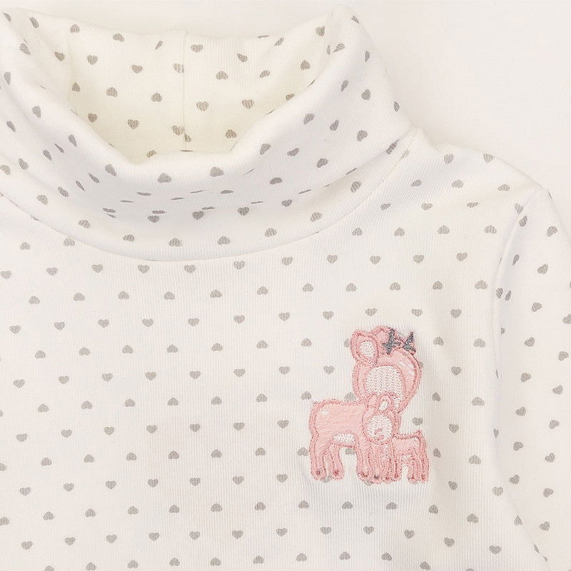 Golf Serduszka dziewczynka biały CY-9712-131123  GKMOD -  - #tag1# - #tag2# - #tag3# - #tag4#