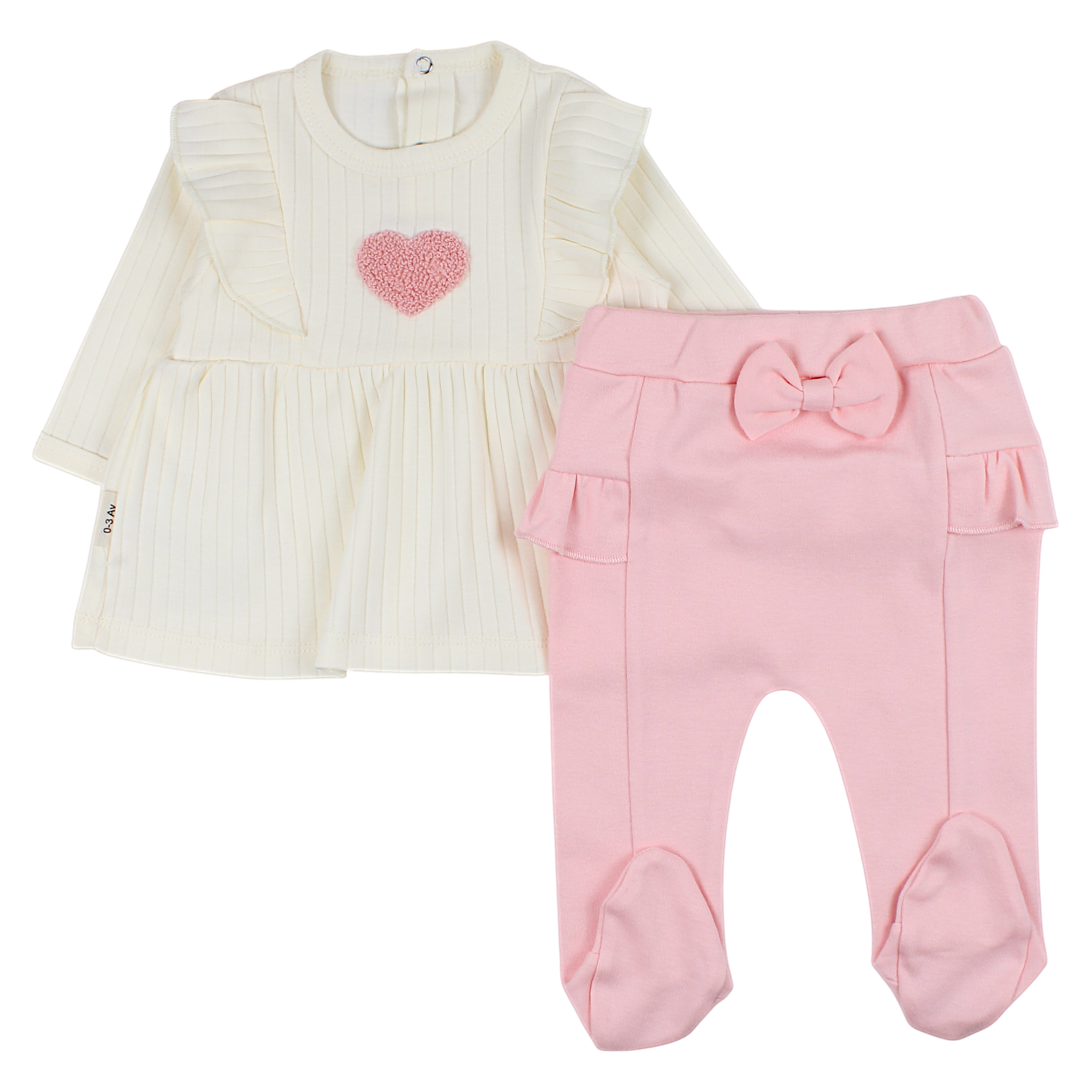 Girls' pink blouse and romper set Baby Can 146635-16525-40