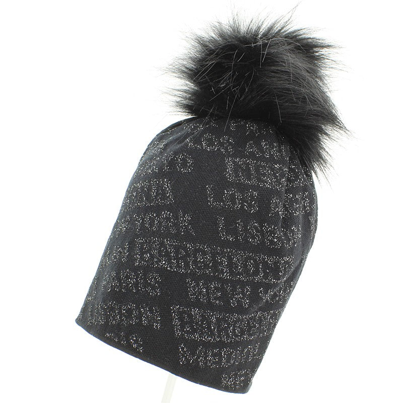 Jamiks ASHLEY II czapka dziewczęca z pomponem czarna -  - #tag1# - #tag2# - #tag3# - #tag4#