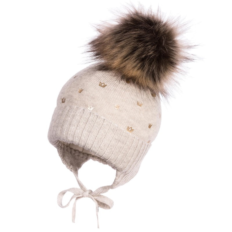 Jamiks SAMMY czapka dziewczęca kolor popiel JZB259-2 -  - #tag1# - #tag2# - #tag3# - #tag4#