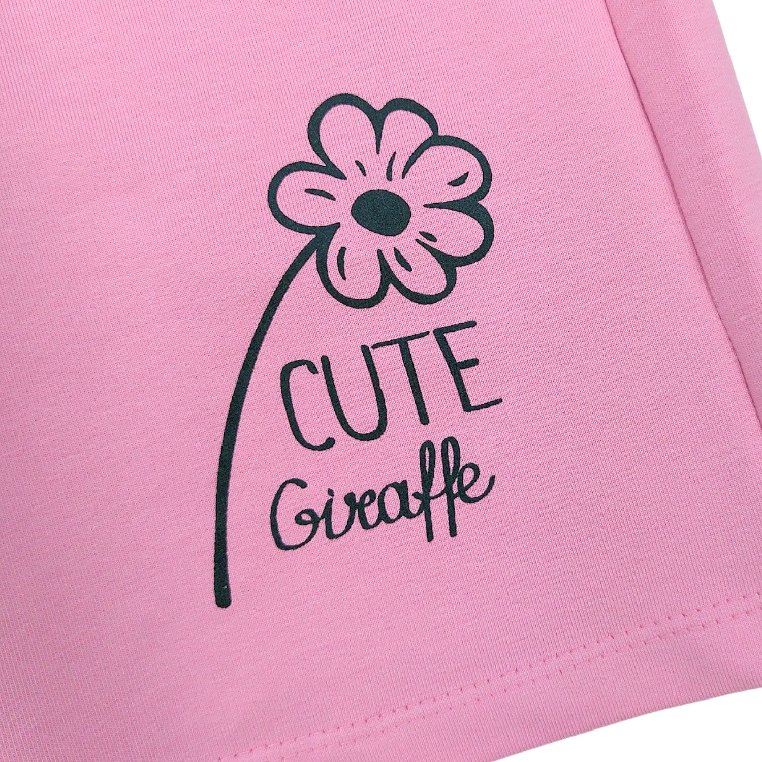 Komplet 2Cz. Bluzka Szorty Żyrafa dziewczynka róż 17250-14524 GKMOD -  - #tag1# - #tag2# - #tag3# - #tag4#