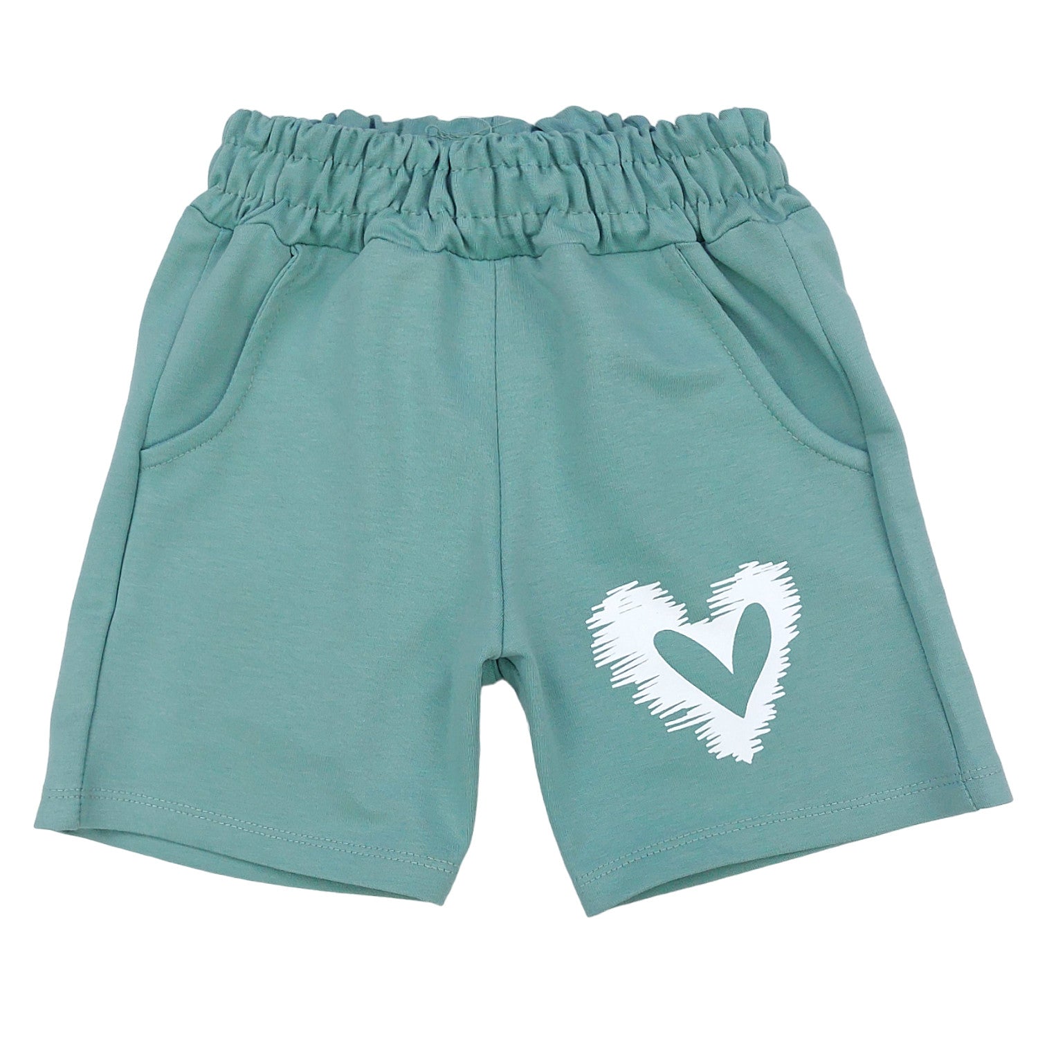 Komplet 2Cz. Bluzka Szorty dziewczynka zielony 6960-14524 GKMOD -  - #tag1# - #tag2# - #tag3# - #tag4#