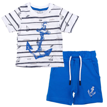 Komplet W Paski chłopak niebieski 425-28524 GKMOC -  - #tag1# - #tag2# - #tag3# - #tag4#