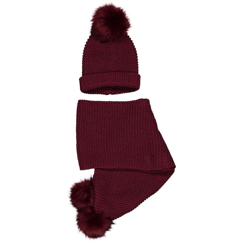Komplet czapka i szalik dziewczęcy Birba 99064-57P bordo -  - #tag1# - #tag2# - #tag3# - #tag4#