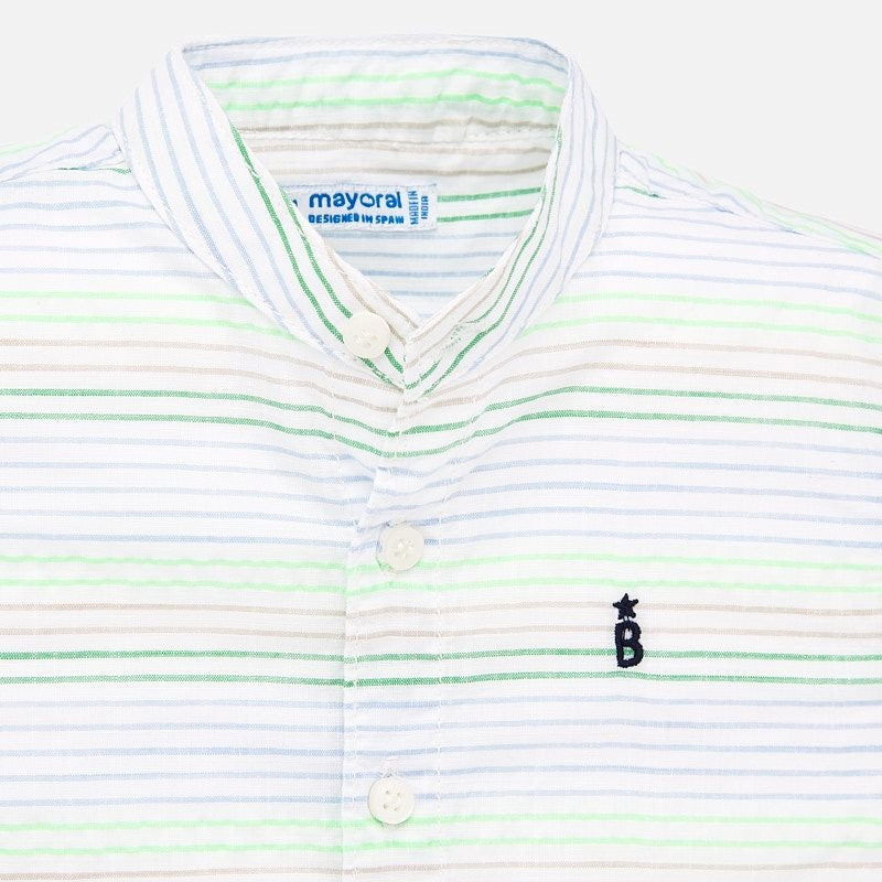 Koszula w paseczki na stójce dla chłopczyka Mayoral 1161-81 jabłkowy -  - #tag1# - #tag2# - #tag3# - #tag4#