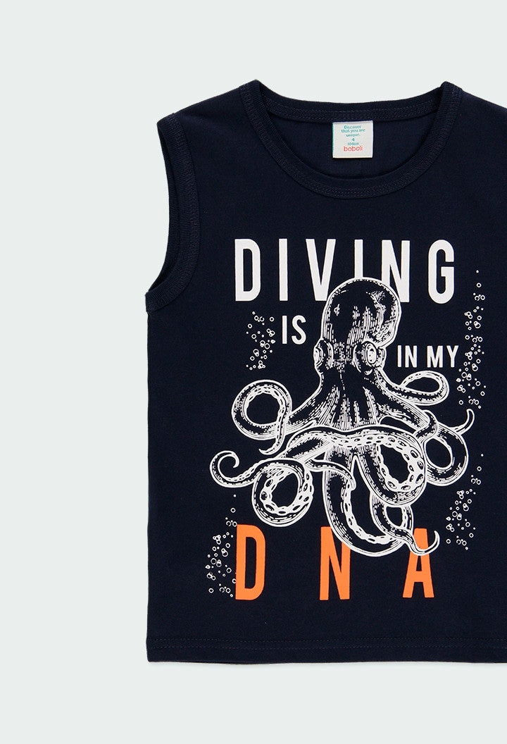 Koszulka dla chłopca Boboli 834038-2440 kolor granatowy -  - #tag1# - #tag2# - #tag3# - #tag4#