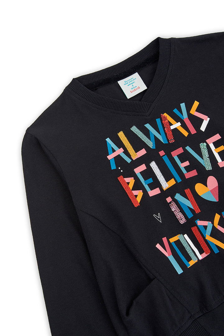 Koszulka dla dziewczynek Boboli 415101-890 kolor czarny -  - #tag1# - #tag2# - #tag3# - #tag4#