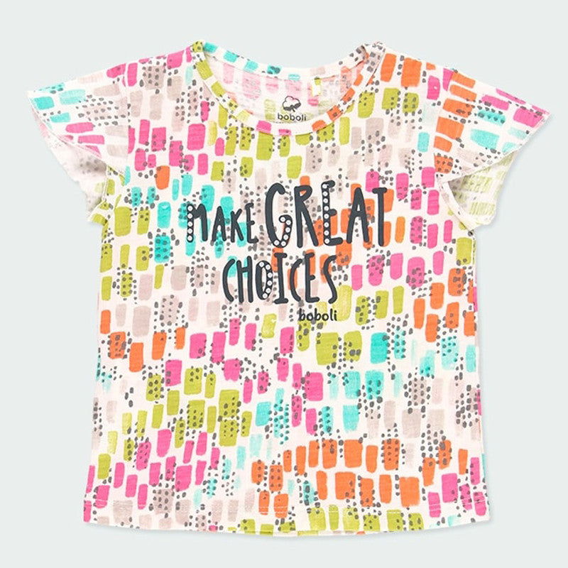 Koszulka dla dziewczynki Baby Boboli 244066-9829 kolor wielokolorowy -  - #tag1# - #tag2# - #tag3# - #tag4#