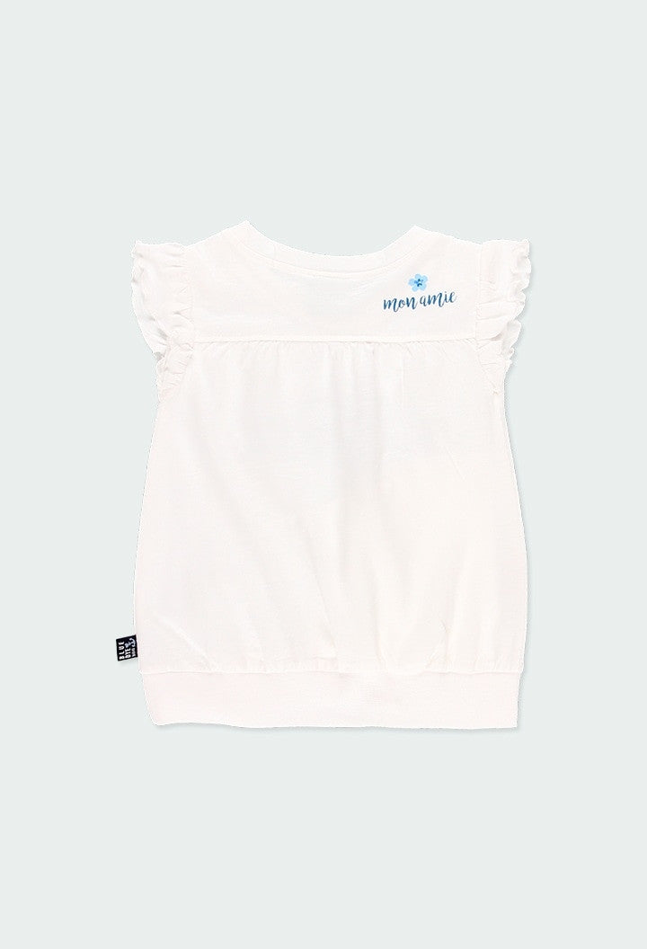 Koszulka dla dziewczynki Boboli 434034-1100 kolor biały -  - #tag1# - #tag2# - #tag3# - #tag4#