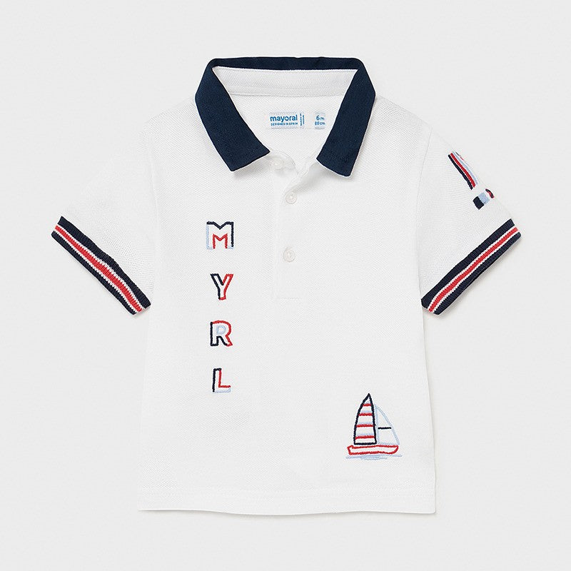 Koszulka polo z haftem chłopiec Mayoral 1109-17 Biały -  - #tag1# - #tag2# - #tag3# - #tag4#