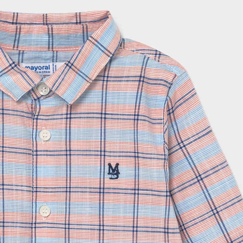 Koszulka w kratkę chłopięca Mayoral 1122-38 kolor pomarańcz -  - #tag1# - #tag2# - #tag3# - #tag4#