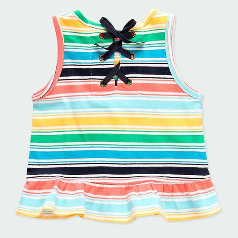 Koszulka w paski dla dziewczynki Baby Boboli 224086-9826 kolor kolorowy -  - #tag1# - #tag2# - #tag3# - #tag4#