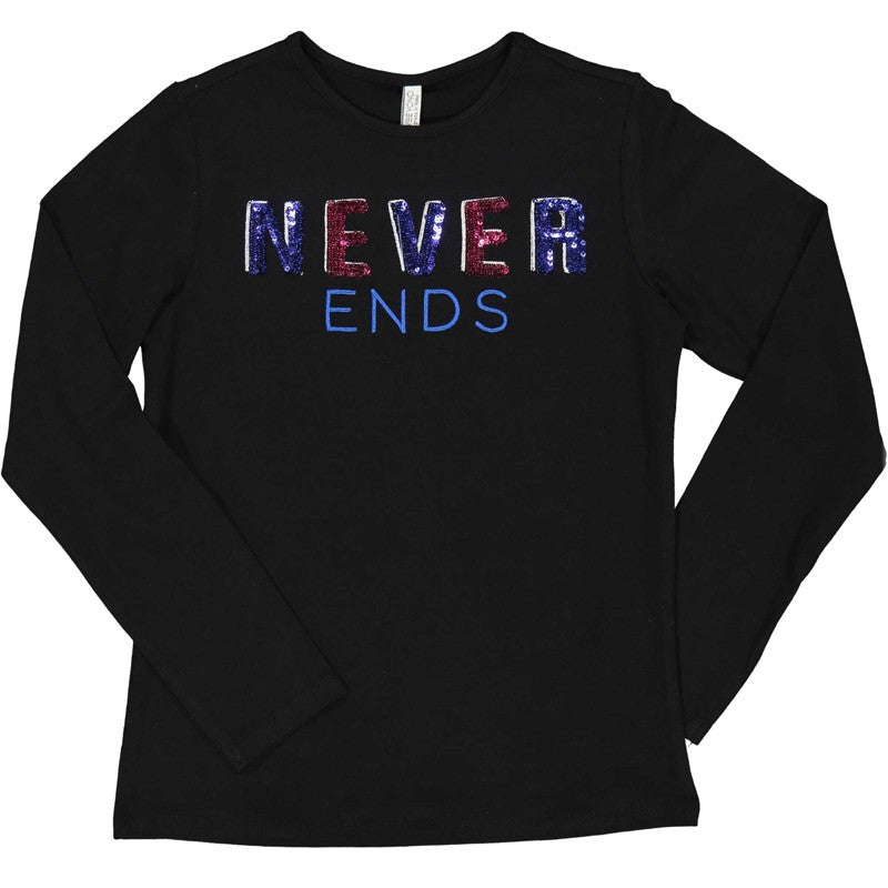 Koszulka z długim rękawem dziewczęca Trybeyond 94447-10A Czarny -  - #tag1# - #tag2# - #tag3# - #tag4#