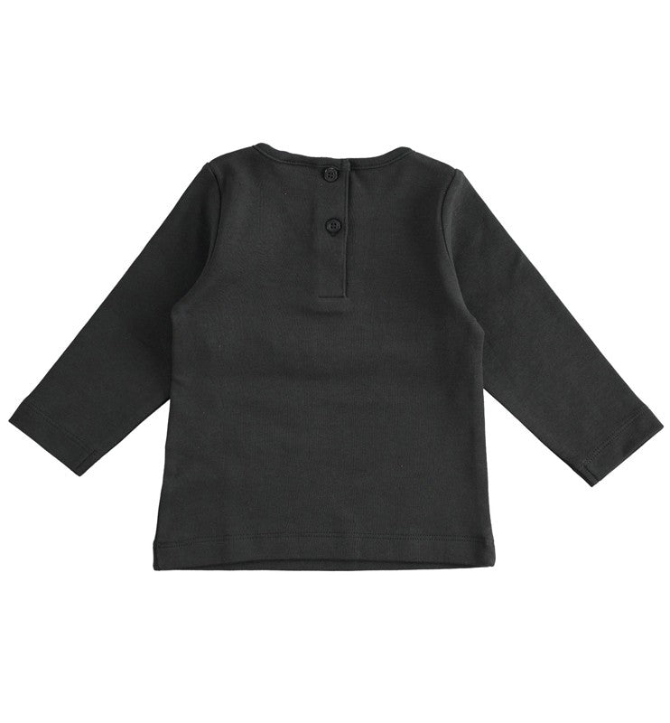 Koszulka z długim rękawem dziewczęca iDO 1668-0658 kolor czarny -  - #tag1# - #tag2# - #tag3# - #tag4#