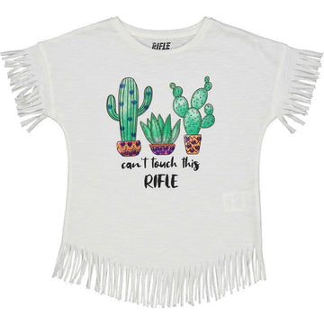 Koszulka z frędzlami dziewczęca RIFLE 24373-00 kolor biały -  - #tag1# - #tag2# - #tag3# - #tag4#
