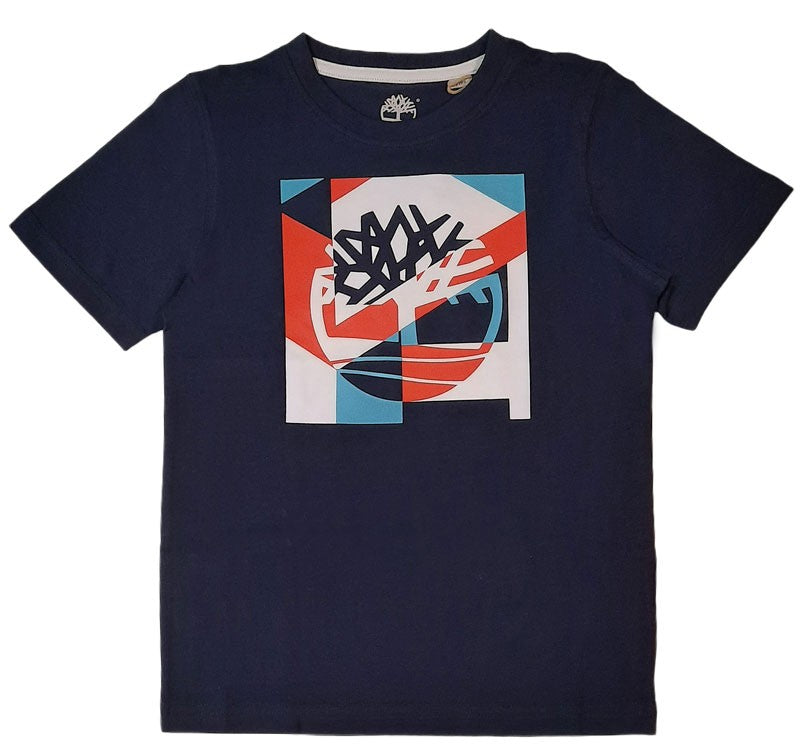 Koszulka z krótkim rękawem chłopięca TIMBERLAND T25R97-85T kolor granat -  - #tag1# - #tag2# - #tag3# - #tag4#