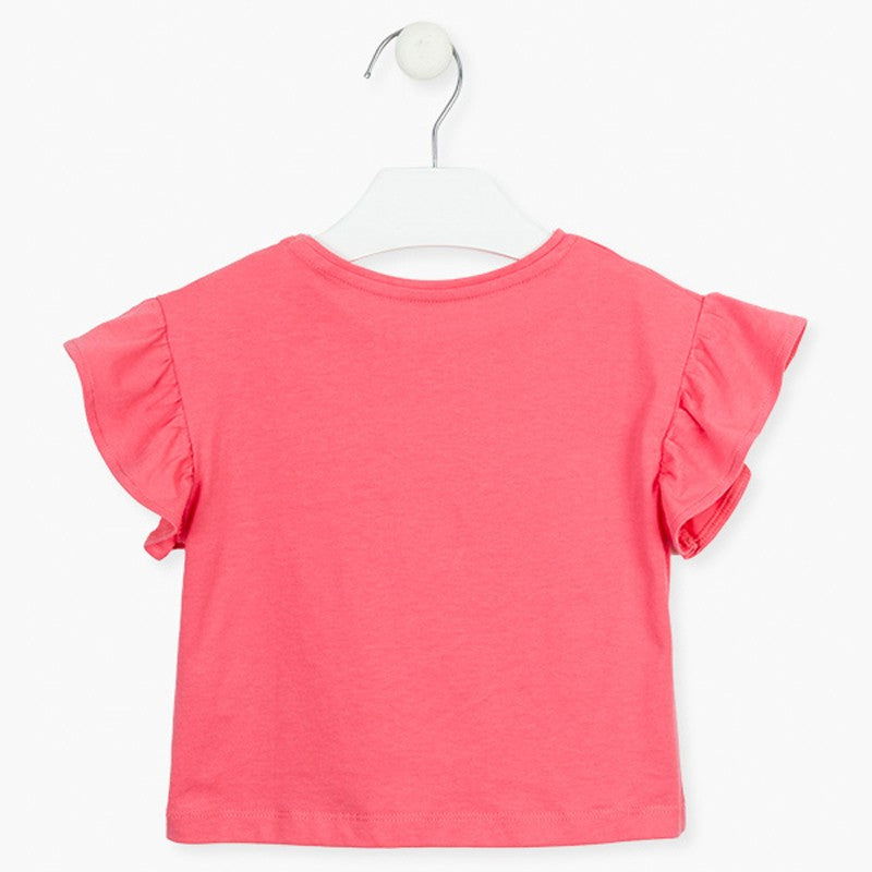 Koszulka z krótkim rękawem dziewczęca Losan 116-1030AL-766 kolor Różowy -  - #tag1# - #tag2# - #tag3# - #tag4#