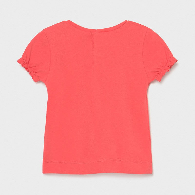 Koszulka z nadrukiem dziewczęca Mayoral 1087-50 Koralowy -  - #tag1# - #tag2# - #tag3# - #tag4#