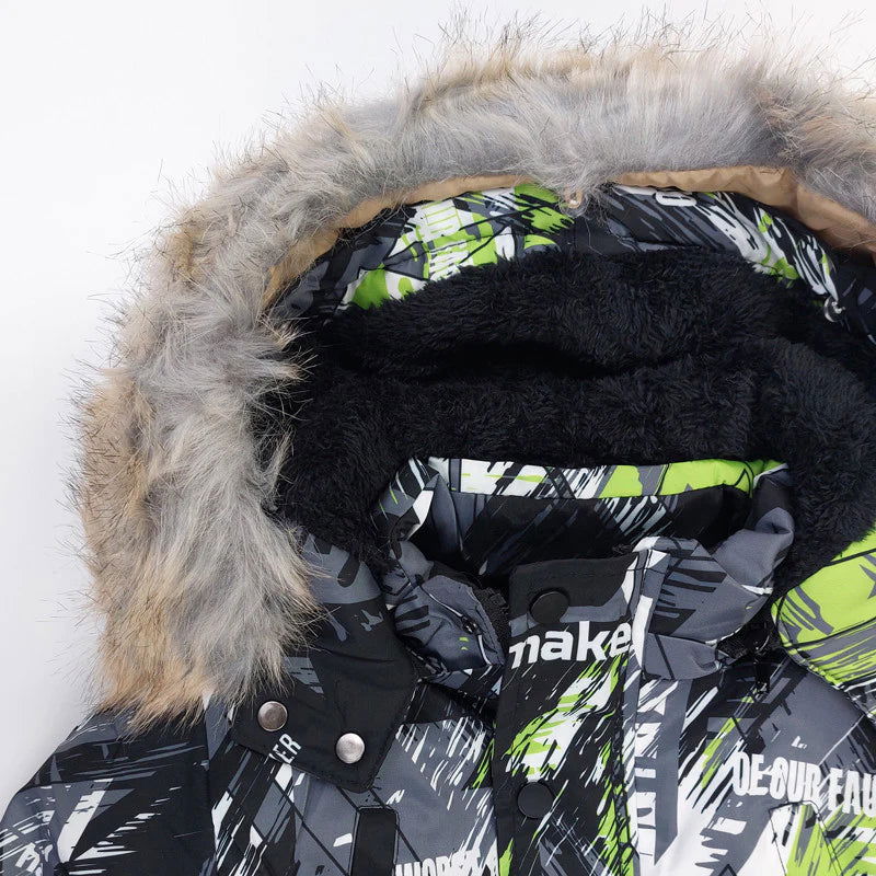 Kurtka Zimowa chłopak czarny/oliwka 2498-71023  GKMOC -  - #tag1# - #tag2# - #tag3# - #tag4#