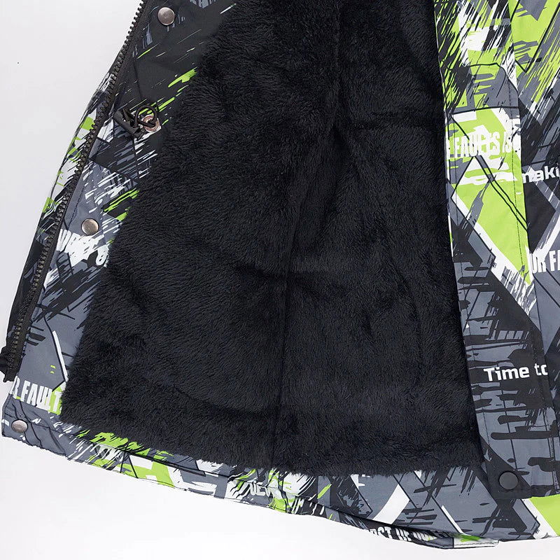 Kurtka Zimowa chłopak czarny/oliwka 2498-71023  GKMOC -  - #tag1# - #tag2# - #tag3# - #tag4#