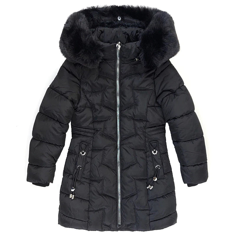 Kurtka Zimowa dziewczynka czarny KF560-71023  GKMOD -  - #tag1# - #tag2# - #tag3# - #tag4#