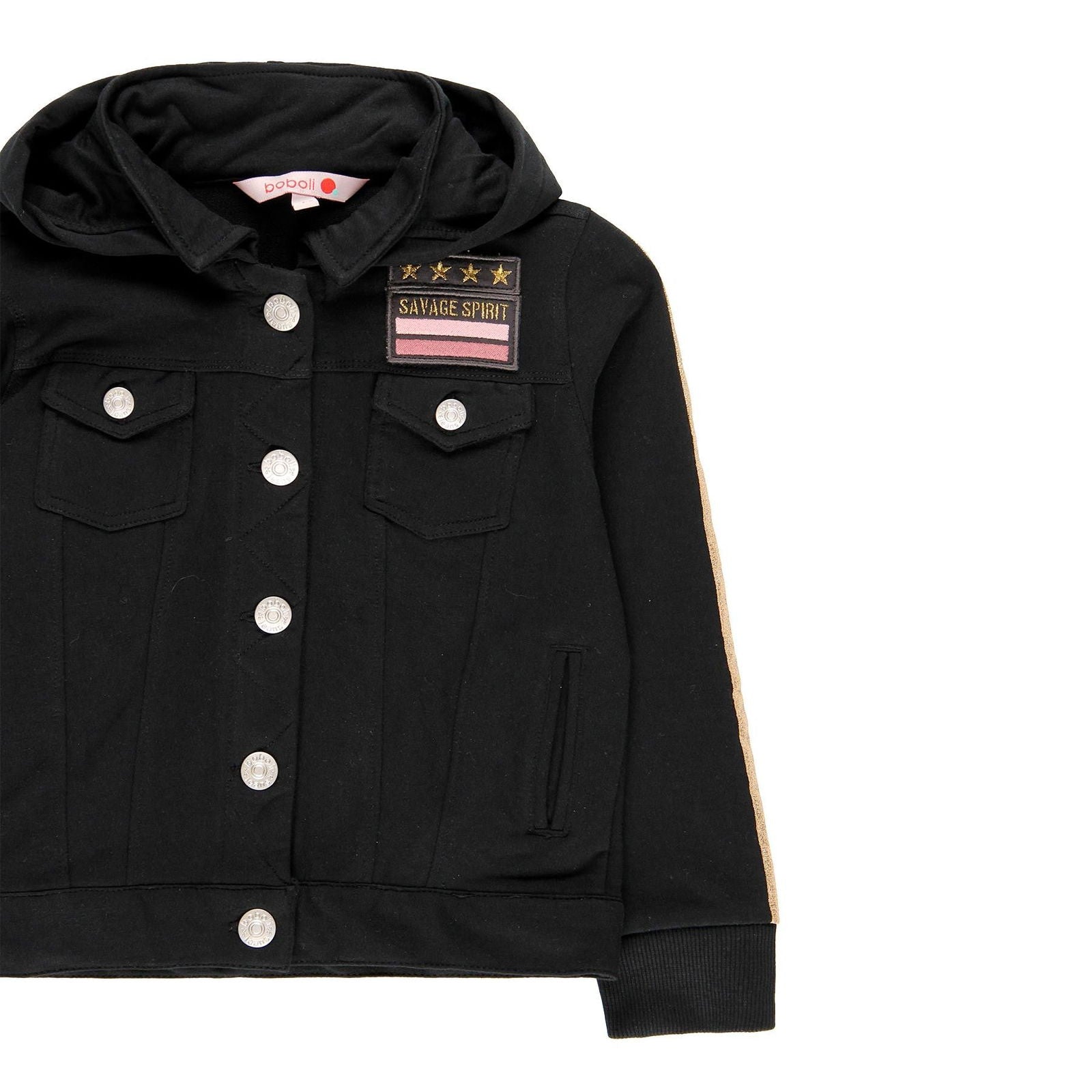 Kurtka dresowa dla dziewczynki Boboli 449186-890 kolor CZARNY -  - #tag1# - #tag2# - #tag3# - #tag4#