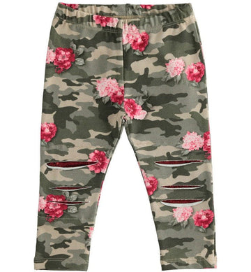 Leginsy z nadrukiem dziewczęce iDO 1619-6NU6 kolor zielono-różowy -  - #tag1# - #tag2# - #tag3# - #tag4#