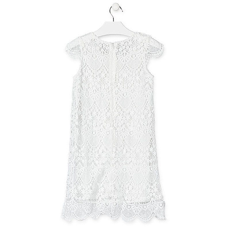 Losan Sukienka koronkowa dla dziewczynki kremowa 914-7791AA-735 -  - #tag1# - #tag2# - #tag3# - #tag4#