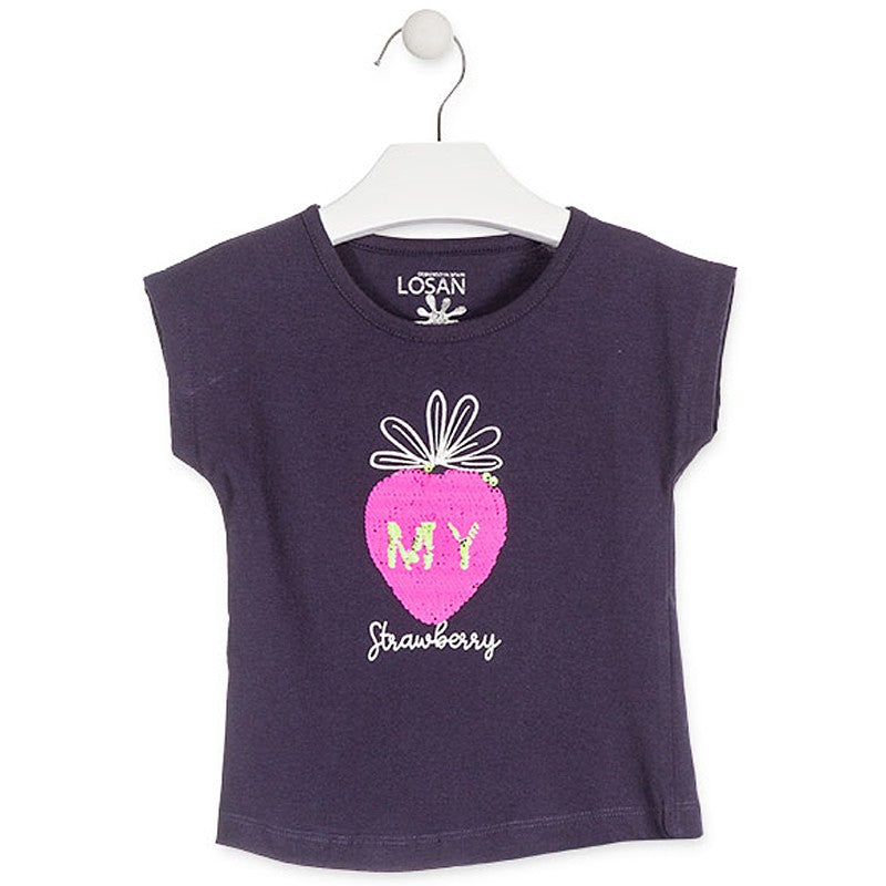 Losan T-shirt na ramiączkach dziewczęcy granat 916-1211AA-378 -  - #tag1# - #tag2# - #tag3# - #tag4#