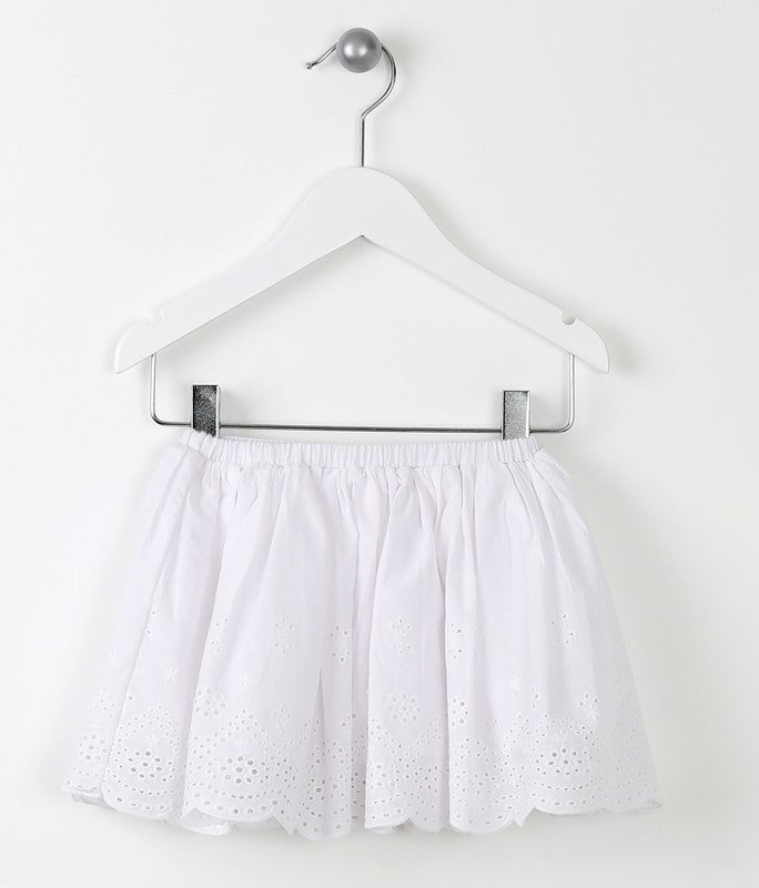 Losan spódnica haft 616-7003AD  kolor biała -  - #tag1# - #tag2# - #tag3# - #tag4#