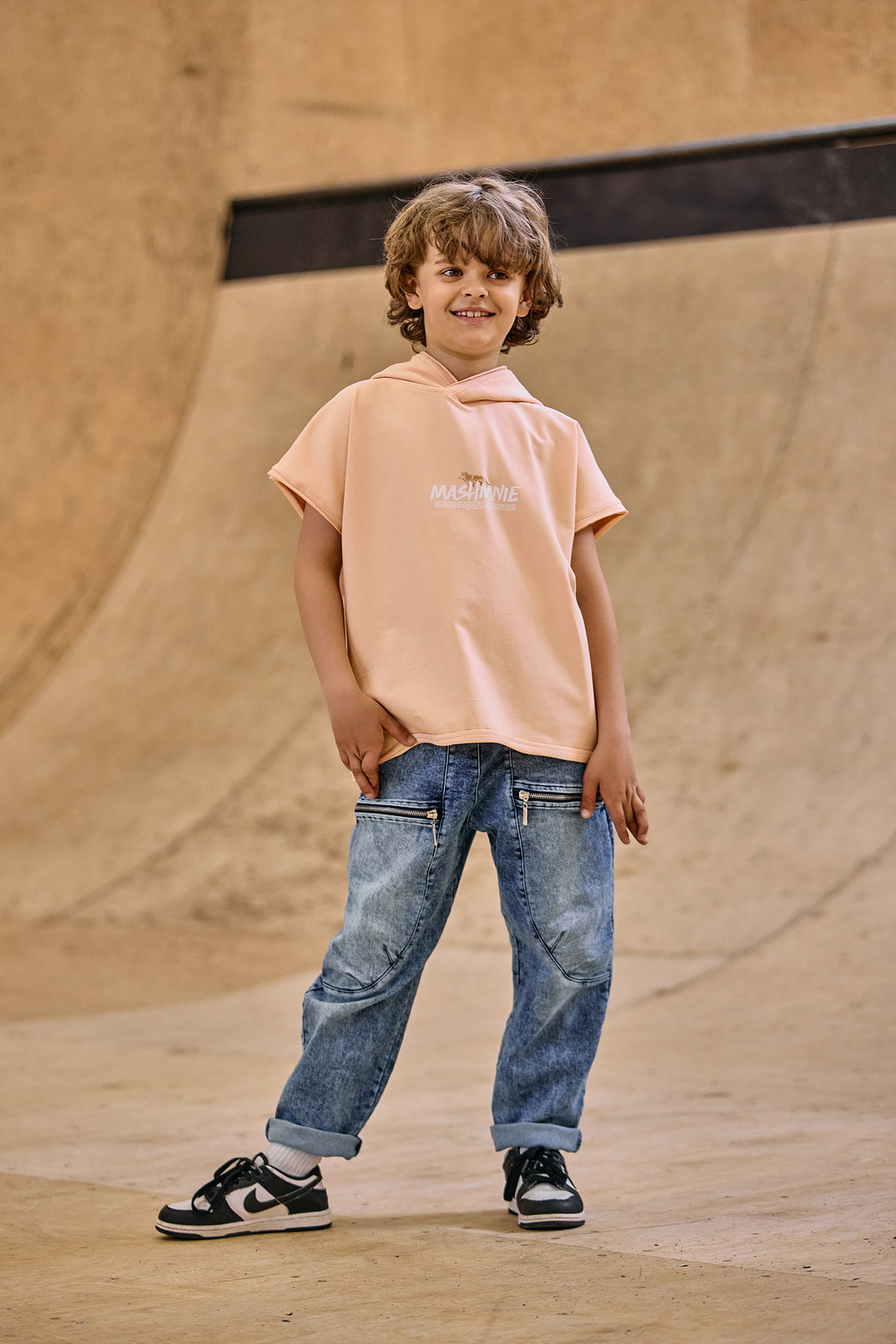 Spodnie jeansowe chłopięce, kolor jeans, MashMnie 6891-29526-26